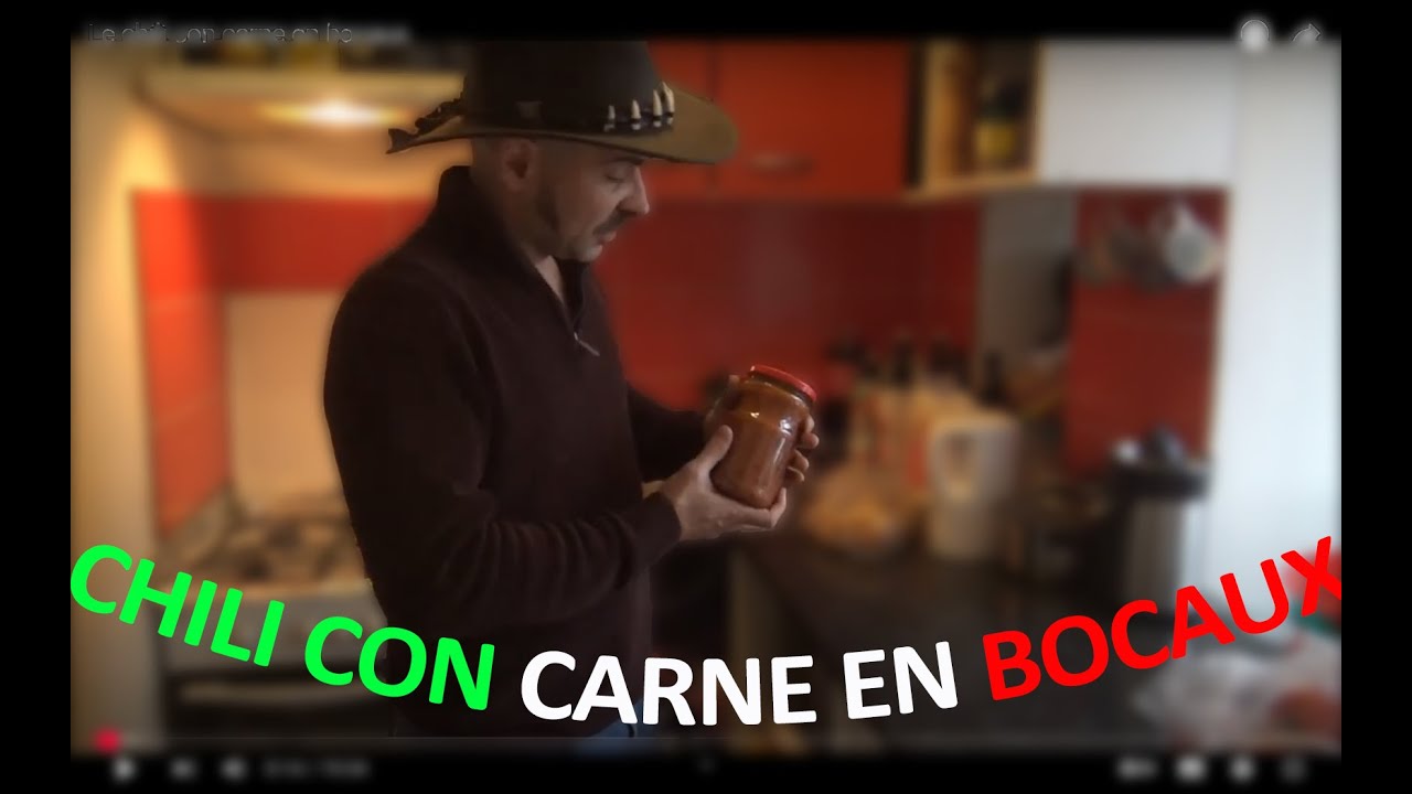Le chili con carne en bocaux
