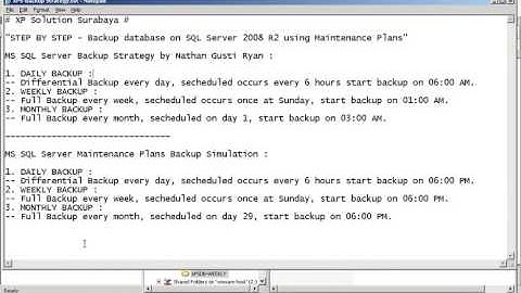 Create Backup Database on SQL Server 2008 R2 maestro