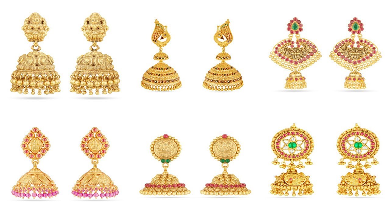 Beautiful Gold Jhumka Designs for wedding, engagement ...