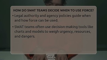 How Do SWAT Teams Decide When To Use Force? - True Crime Lovers