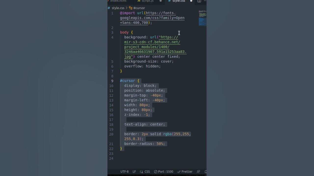 Change your website mouse cursor using css and JavaScript - YouTube