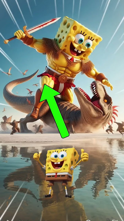 team spongebob vs dinosaurs #spongebob #dinosaur #zombiesurvival