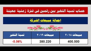 حساب التغير بين رقمين فى فترة زمنية معينة