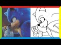 Hot to Draw SONIC THE HEDGEHOG 2020 Run with Gold Ring