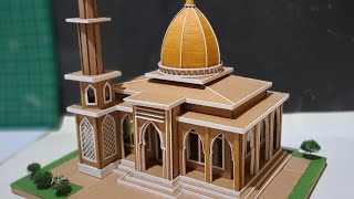 CARA MEMBUAT MINIATUR MESJID DARI KARDUS #71 MASJID MINIMALIS