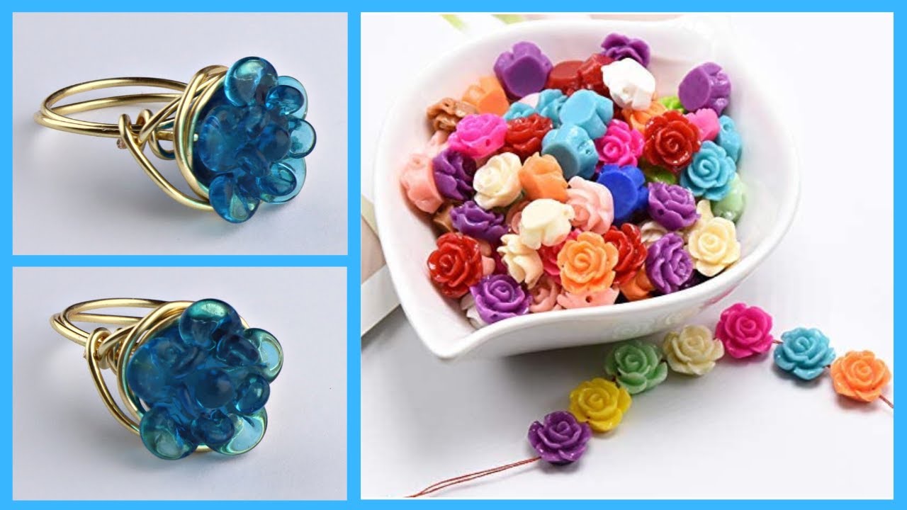 Plastic Vintage Ring With Dried Flowers 746z | Amanda Appleby