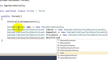 C#   Create Professional DataGridView dynamically with code   Part 01