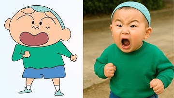 Shinchan Characters in REAL Life (Animated)