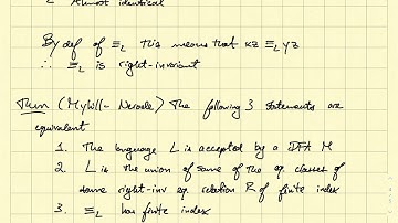 The Myhill-Nerode Theorem