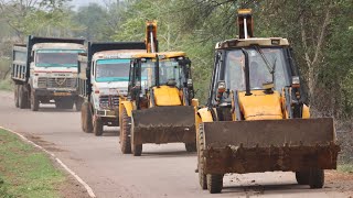 JCB 3dx Backhoe Fully Loading Mud in Tata 2518 Ex Truck and Tata Truck