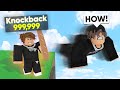 I Secretly CHEATED Using INFINITE KNOCKBACK.. (Roblox Bedwars)