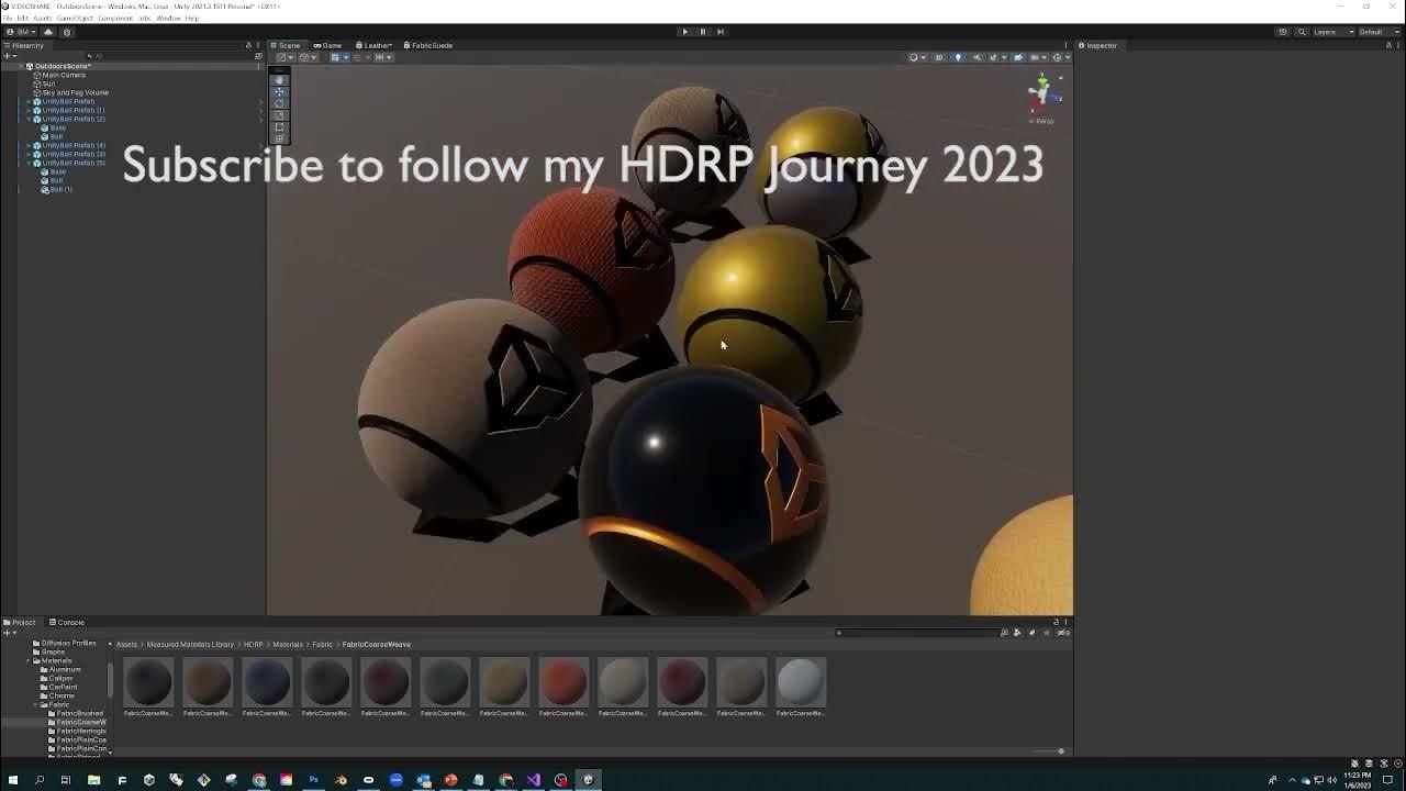 Fix for the measured materials library for HDRP YouTube