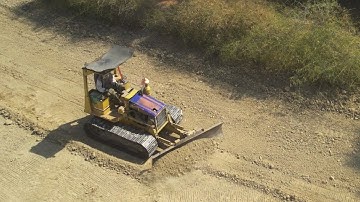 New Project.! Large Size Landfill Up With Skills Operator KOMATSU D58P Bulldozer And Team Dump Truck