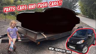 I Bought a Smart Car to Push My Race Car! (And a New Parts Car Too