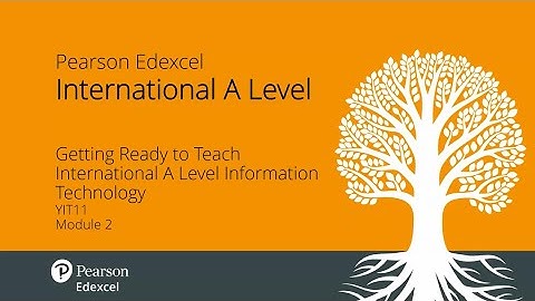 Getting Ready to Teach Pearson Edexcel International A Level Information Technology (Mod 2) Oct 2024