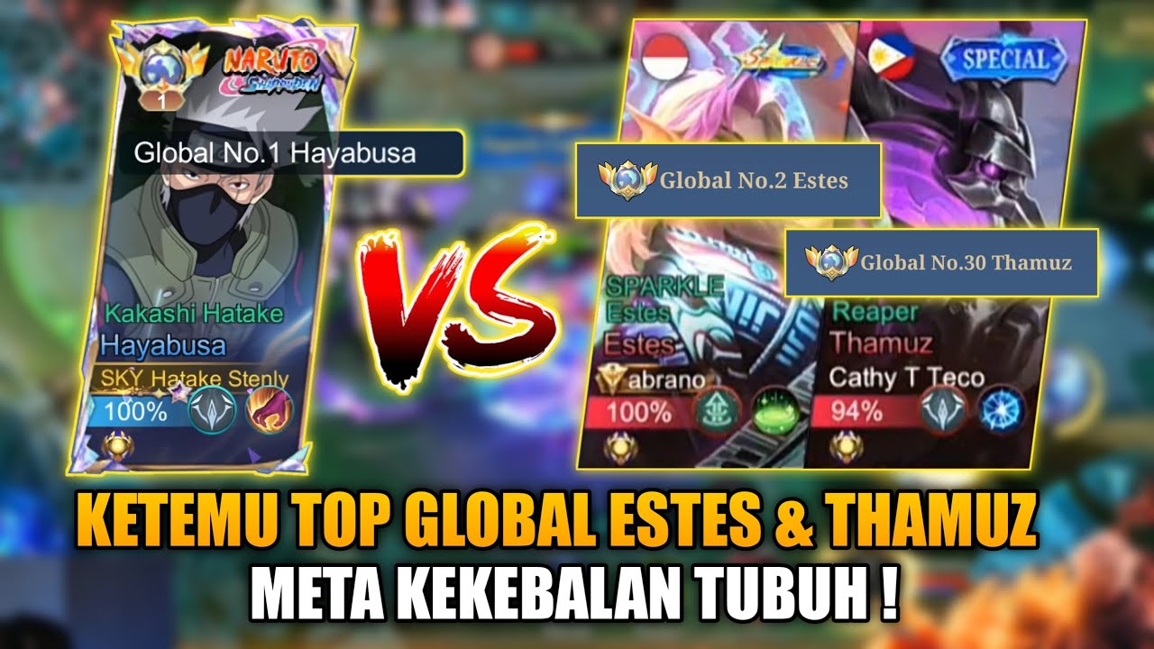 META KEKEBALAN TUBUH 😱 KETEMU TOP GLOBAL 3 ESTES DAN THAMUZ REVAMP ! PERTARUNGAN TOP GLOBAL HERO !