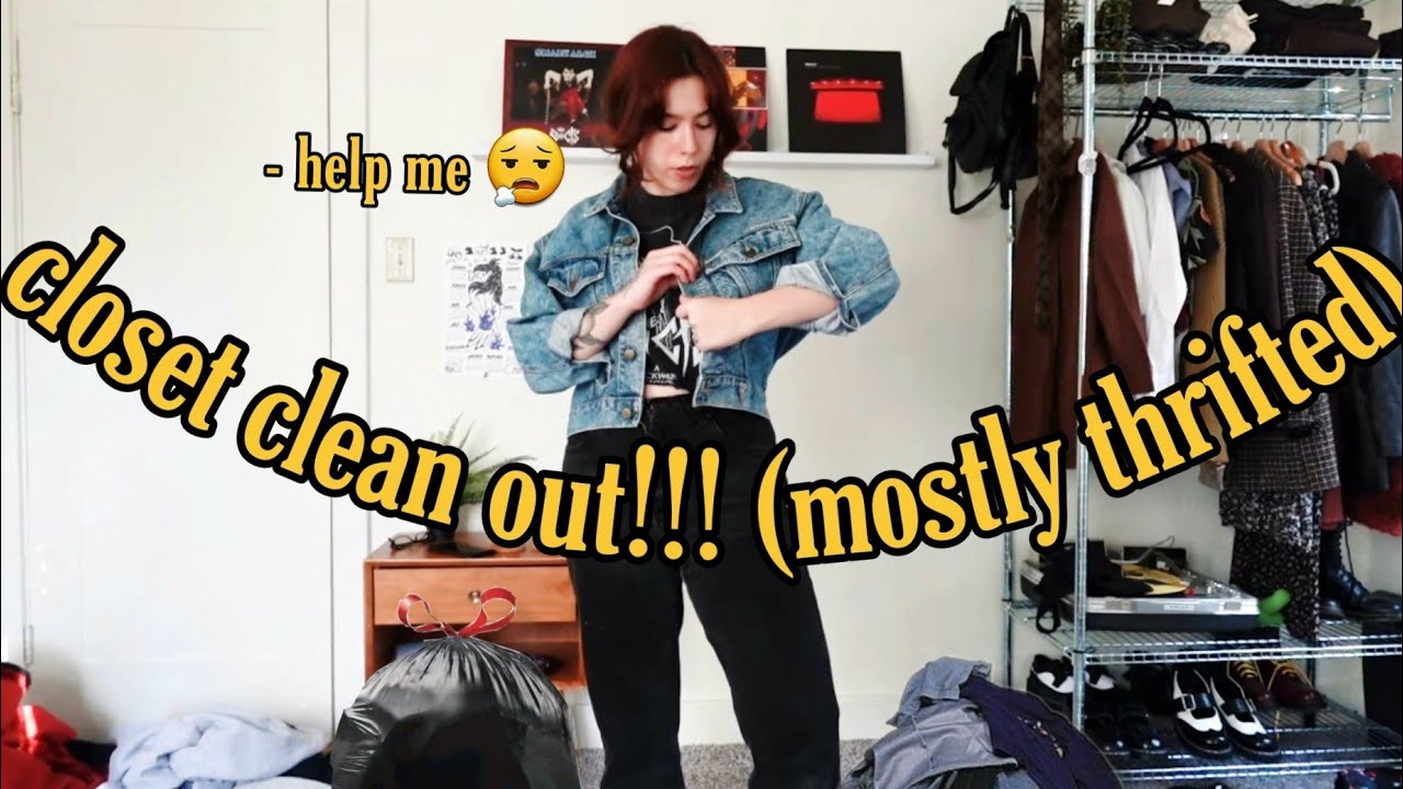 Massive Closet Clean Out Part 1 (mostly thrifted wardrobe!!) trying to