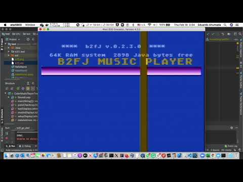 B2FJ Atari 8-bit Rainbow Music Player Coding Music on Java