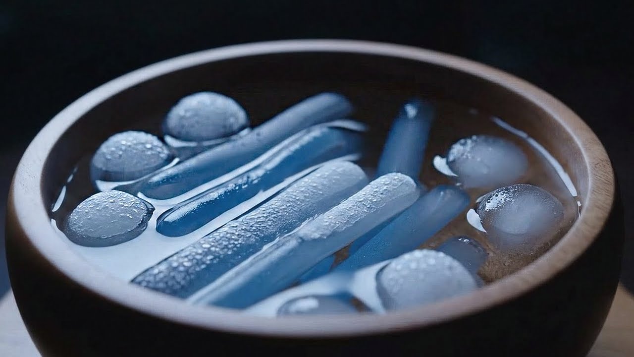 [ASMR] Just Ice Wood Soup | Minimal Stirring in a Wooden Bowl - YouTube
