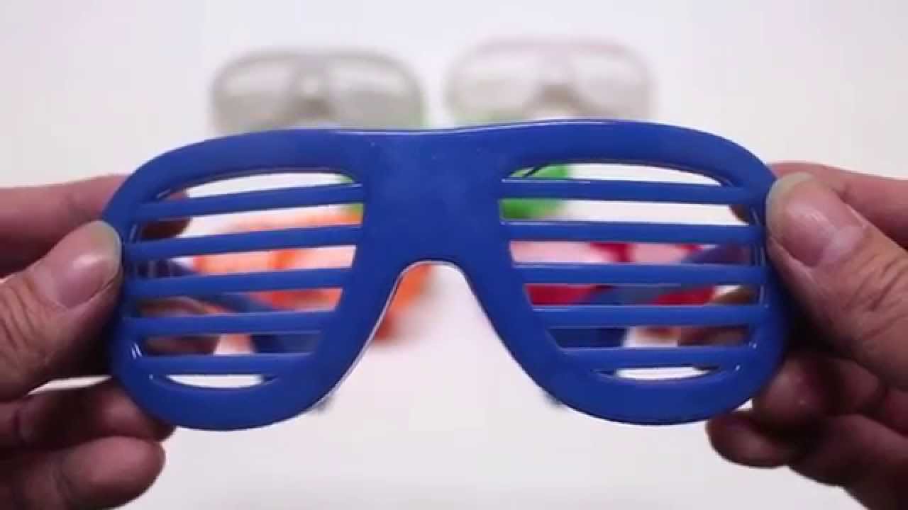 光るシャッターサングラス 6色 光るサングラス シェードサングラス エレクトリックラン エレクトロダッシュ スターライトラン Youtube
