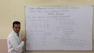 Linear differential equation (LDE)- Basic results
