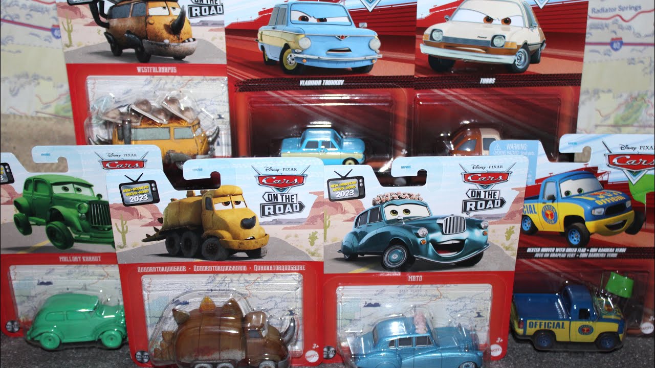 Mattel Disney Cars 2023 Case K Unboxing Mato Quadratorquosaur Tubbs Pacer Vladimir Mallory Dexter