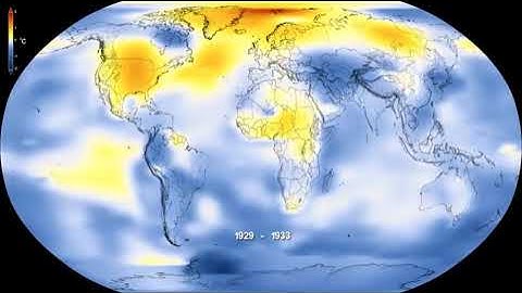 100 years in world temperature map