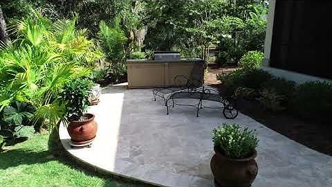Travertine Paver Patio!