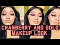 CRANBERRY AND GOLD MAKEUP LOOK| South African YouTuber