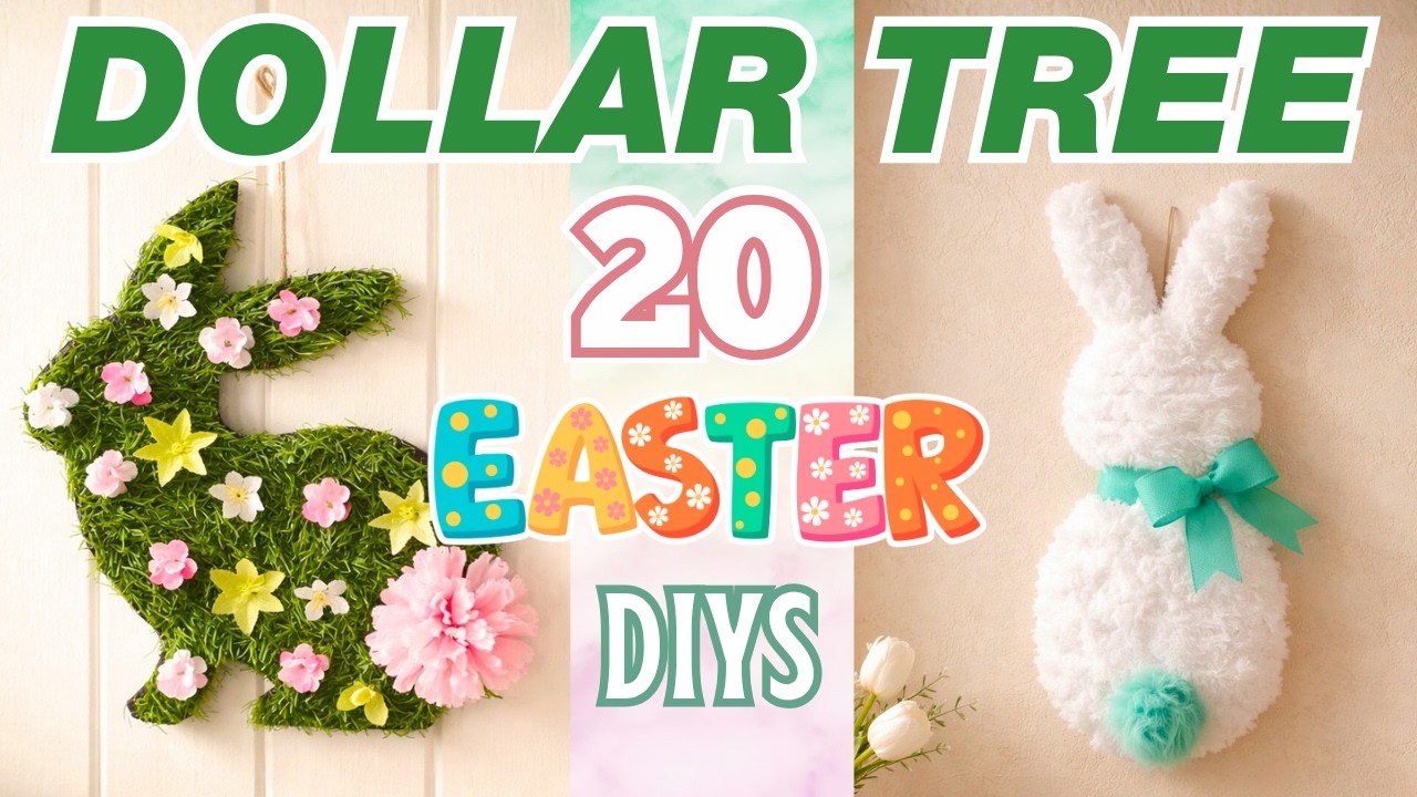 20 Easter Dollar Tree DIYs That Are So Fun to Make 🐰 - YouTube