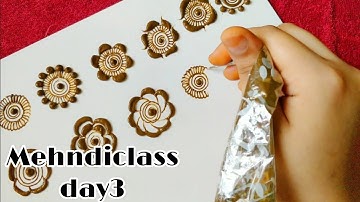 Sehreen Henna classes Day 3||tips & tricks|learn basic henna flower 🌼 |Sehreen henna classes 2023 ❤️