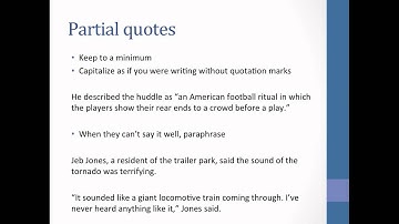 Quotes and attribution: Reporting Words