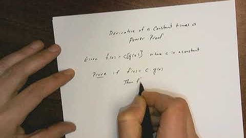 Derivative of a constant times a function proof