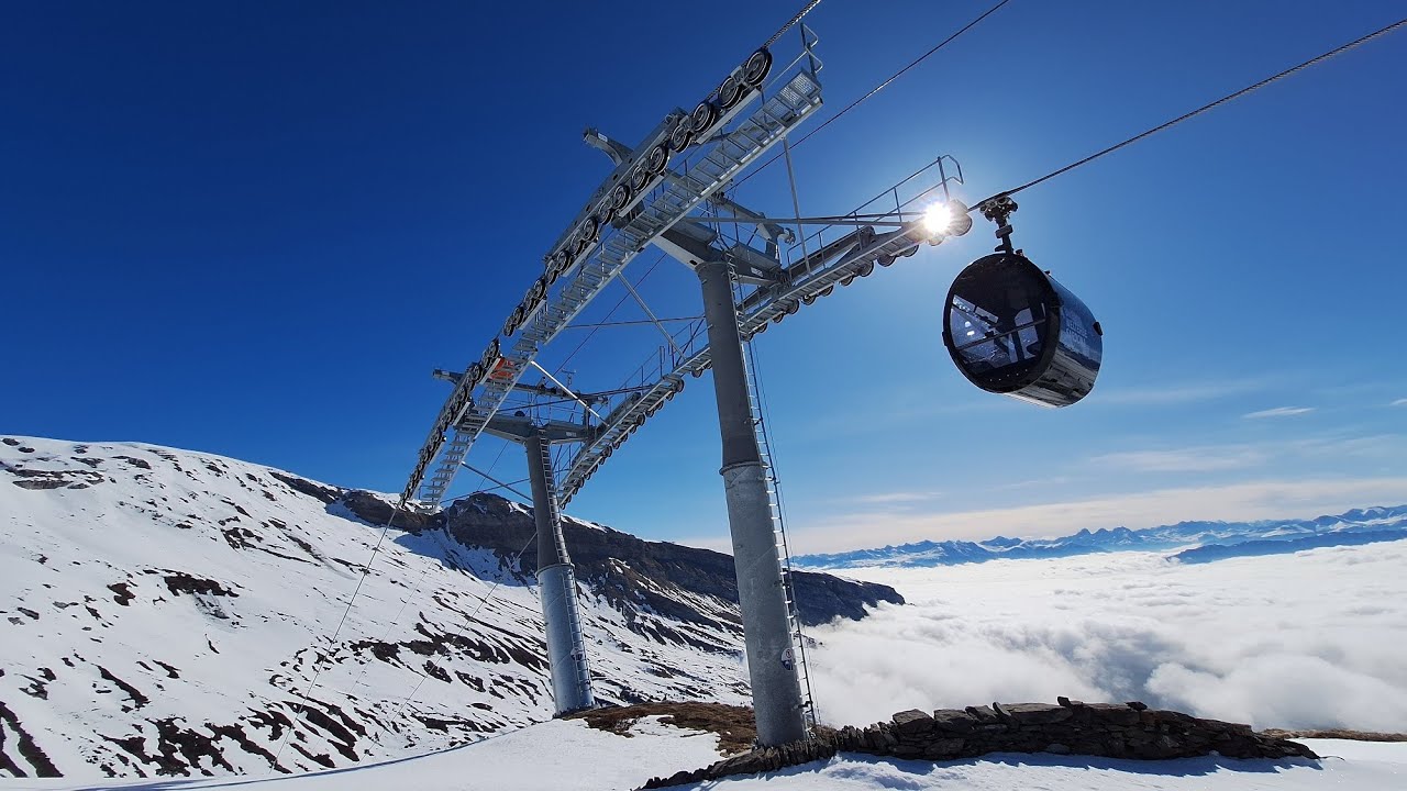 10EUB FlemXpress (Flims-Nagens Sura), Flims – Autonome Kabinen für die Berge