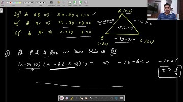 straight line #11 ( point lies inside the triangle )