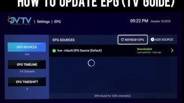 How to update the EPG (TV Guide) on your JVTV app