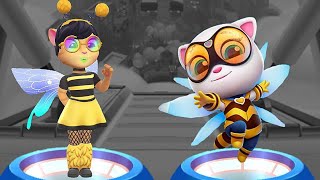 My Talking Angela 2 vs Talking Tom Hero Dash Queen Bee Angela Unlocked vs Roy Raccoon Gameplay