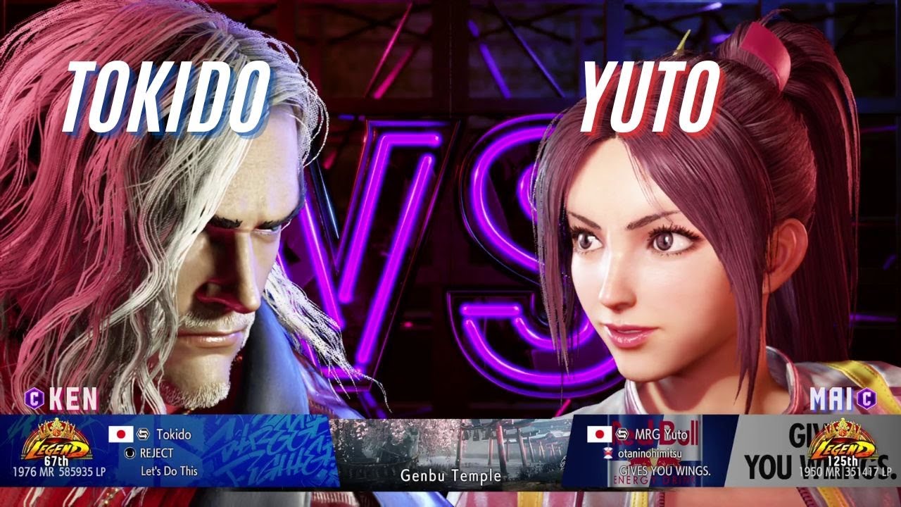 SF6 🔥TOKIDO (High Ranked Ken) vs YUTO (High Ranked Mai) 🔥High Level Gameplay