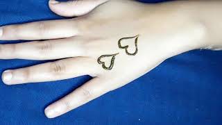 تعليم نقش حناء سهل جدا و بسيط للمبتدئات على شكل قلوب | Henna drawing in the form of hearts 2020