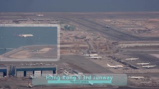 Hong Kong Airport&#39;s new runway Thai A350 with ATC