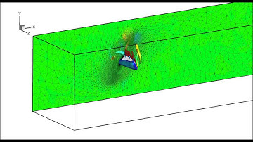 Vortical structures around a flapping wing in a tunnel