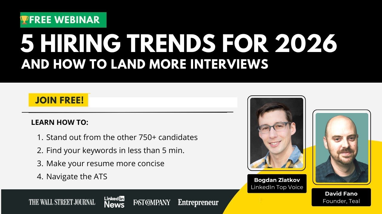 Top 5 Hiring Trends for 2026 & How to Land More Interviews