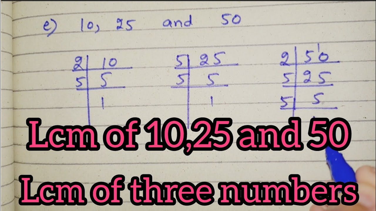 What Is The Lcm Of 10 And 25 lcm of 10,25,50|| Lcm of three numbers|| LCM of 10,25 and 50 #viral #