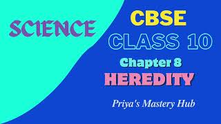 Cbse Class X Science Chapter Heredity Important Board Exam Questionspriyas Mastery Hub Part-1