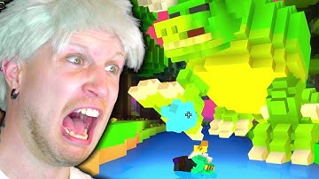 GIANT WORLD BOSS & LVL 70!! 🌎 Scythe Plays Cube World Multiplayer #12