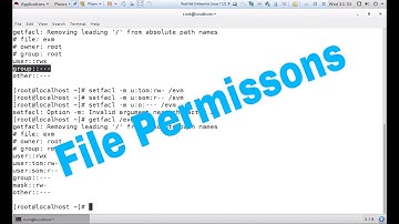 Red Hat 7 File & ACL Permissons (chmod and acl)
