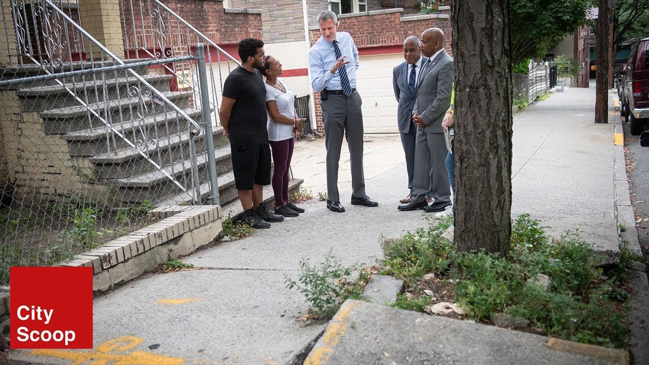 City now responsible for tree sidewalk damage, Paid Personal Time rally, 3-K now Citywide mayor de blasio children