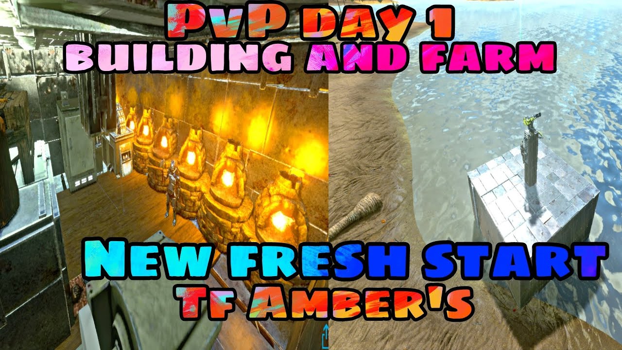 [ ARK MOBILE ] NEW FRESH START PVP DAY 1 BUILD RAFT BASE AND FARM - YouTube