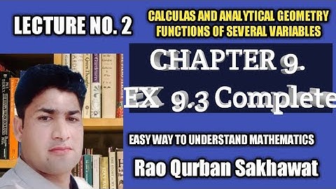 Functions of several variables Complete ex 9.3