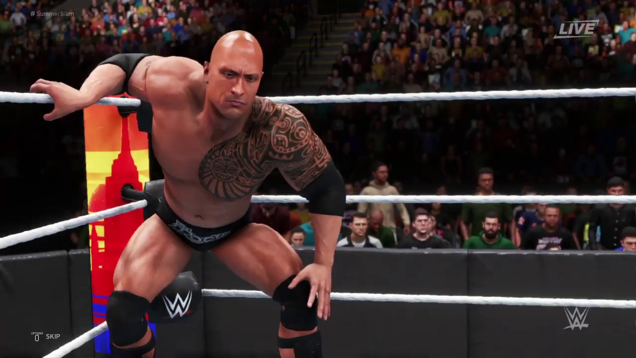 WWE 2K20: The Rock v John Cena - YouTube